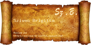 Szives Brigitta névjegykártya